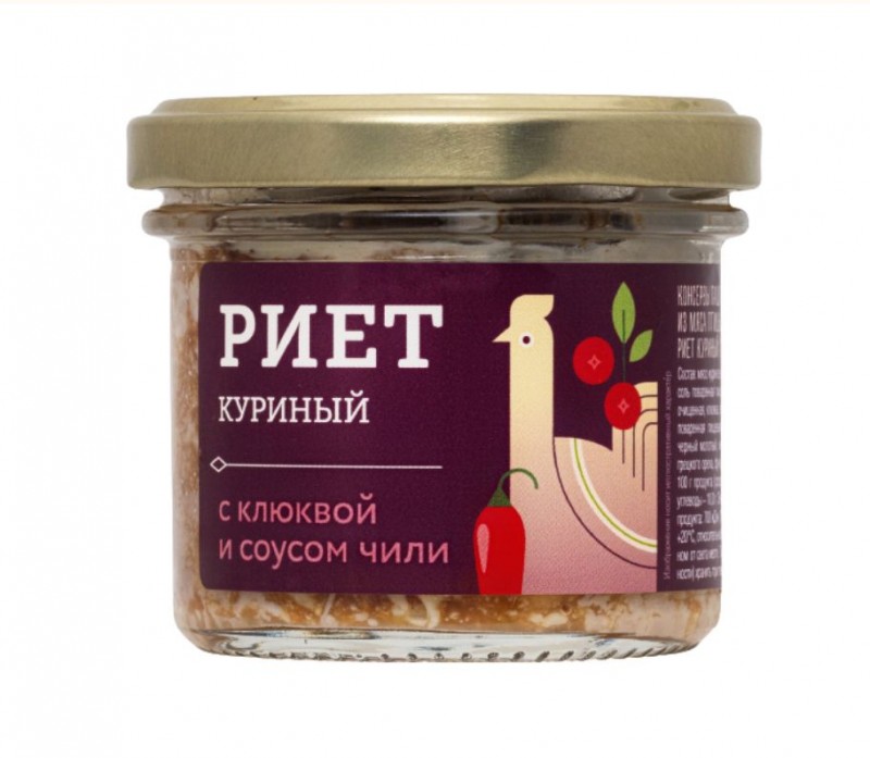 Риет куриный с клюквой и соусом Чили 100 гр (Медовый дом)